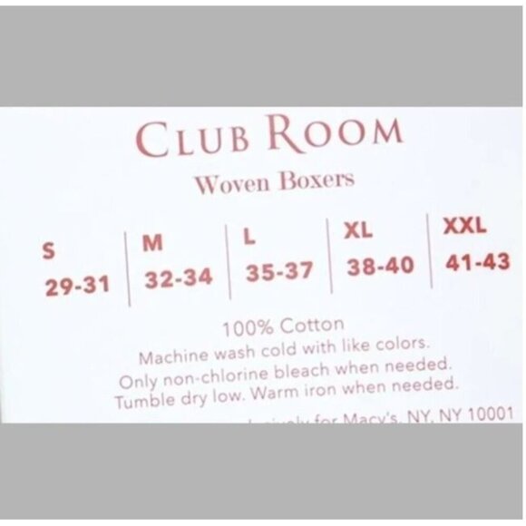 NEW! Club Room Holiday Two Pack Boxers Blue White Check Men's Size Medium - Picture 2 of 2